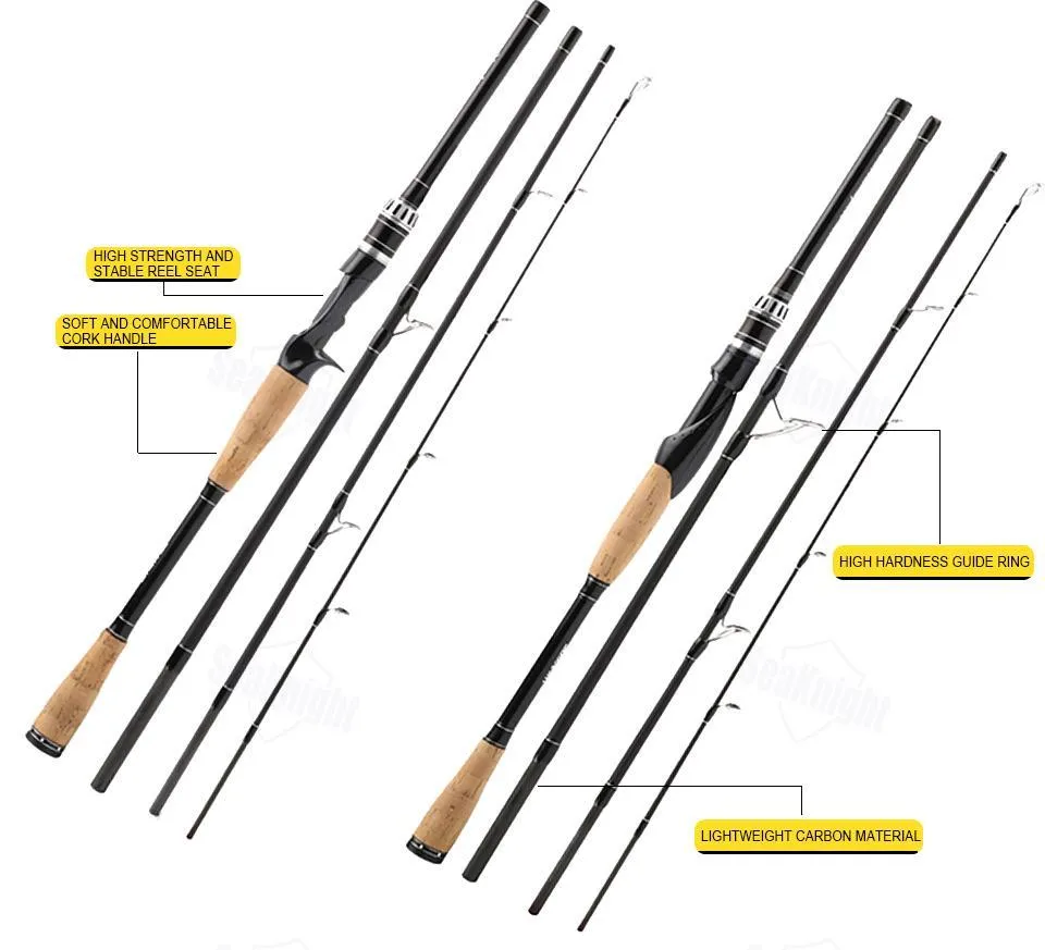 Power Carbon Fiber Spinning/Casting Travel Rod