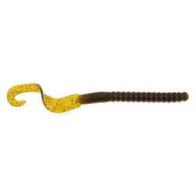 PowerBait Power Worm Soft Bait - 7" Length, Green Pumpkin, Per 13