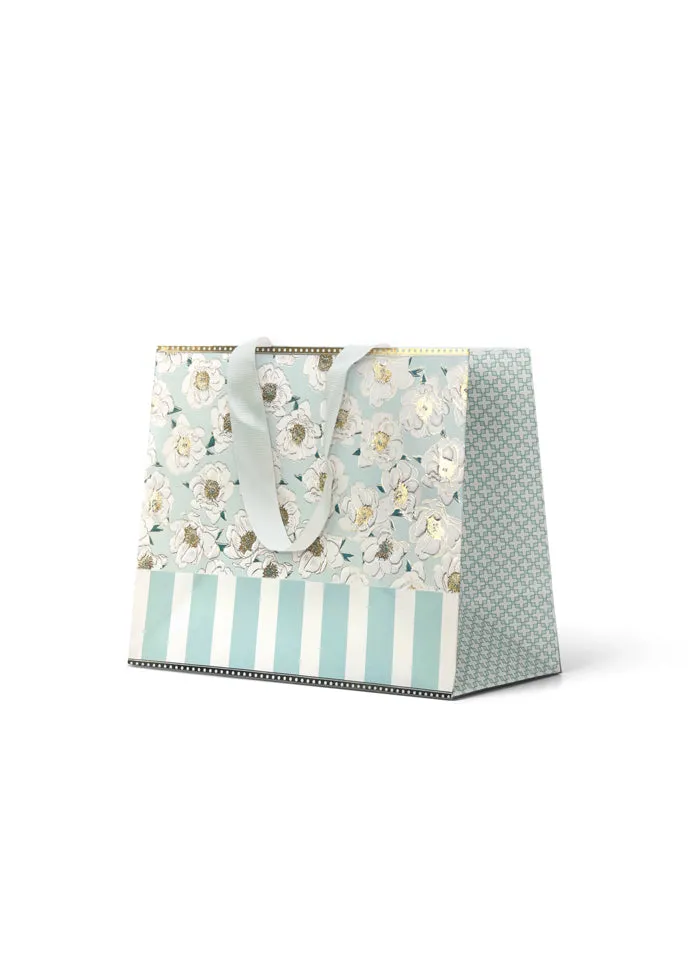 Premium Gift Bag Medium: Embossed & Foiled Gardenia Pattern