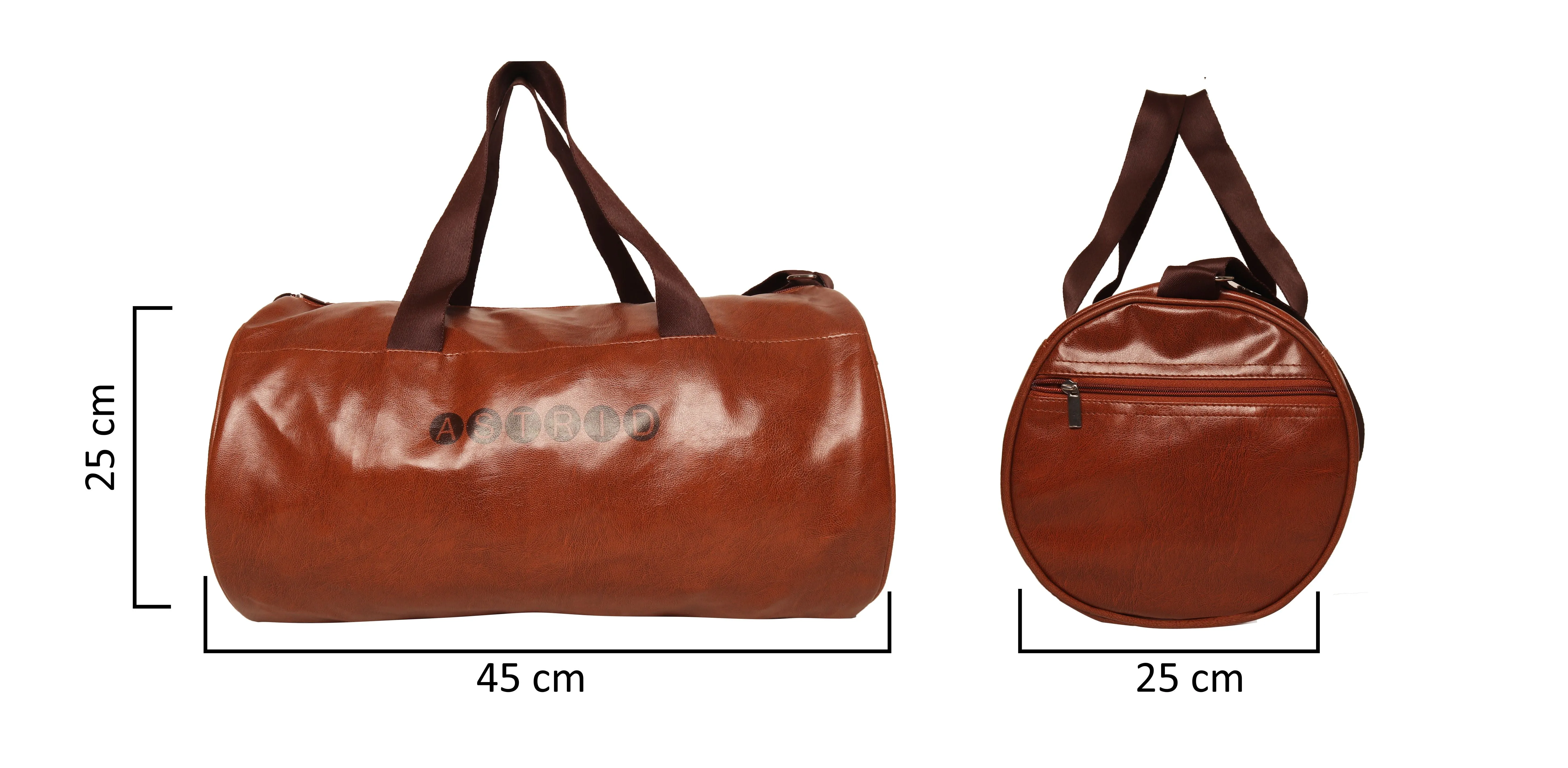 Pu Duffle Bag With Nylon Webbing Shoulder Handle