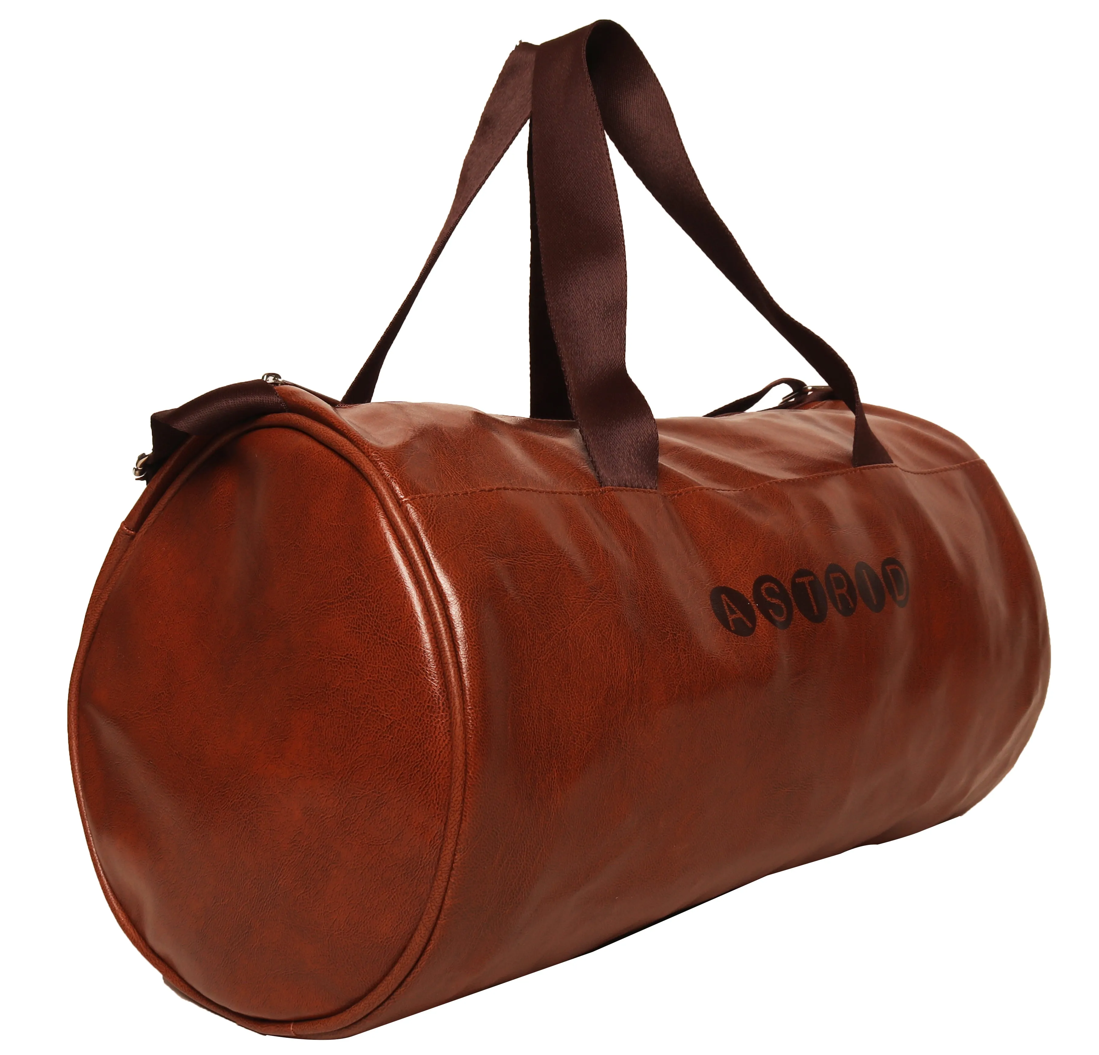 Pu Duffle Bag With Nylon Webbing Shoulder Handle