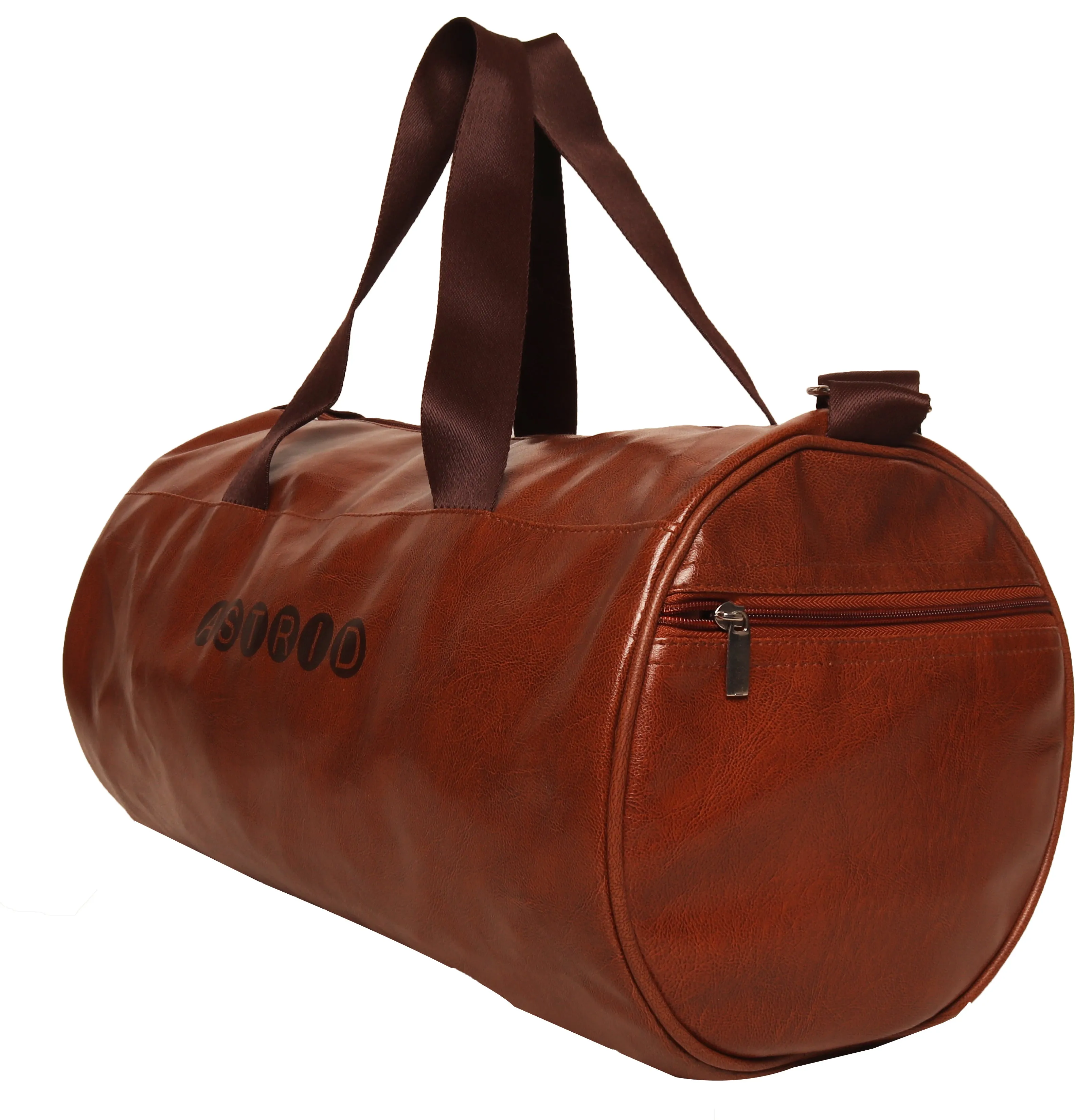 Pu Duffle Bag With Nylon Webbing Shoulder Handle