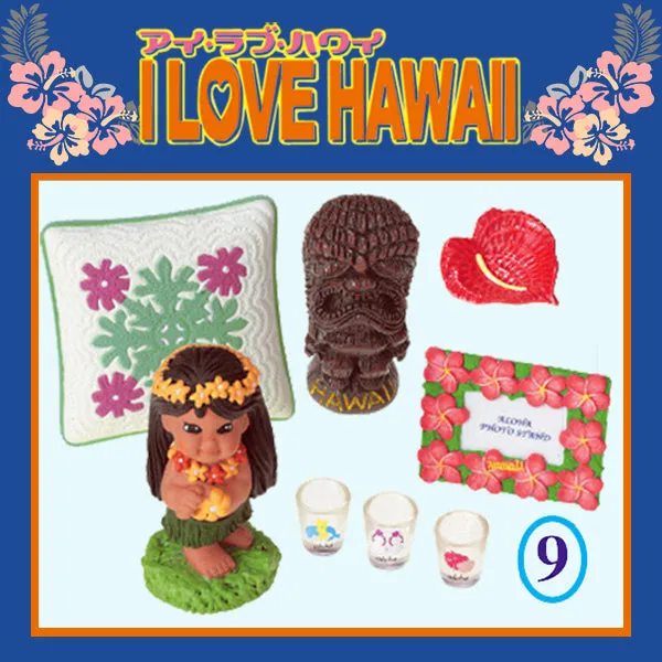 Rare 2006 Re-Ment I Love Hawaii Full Set of 9 pcs <Free Shipping>