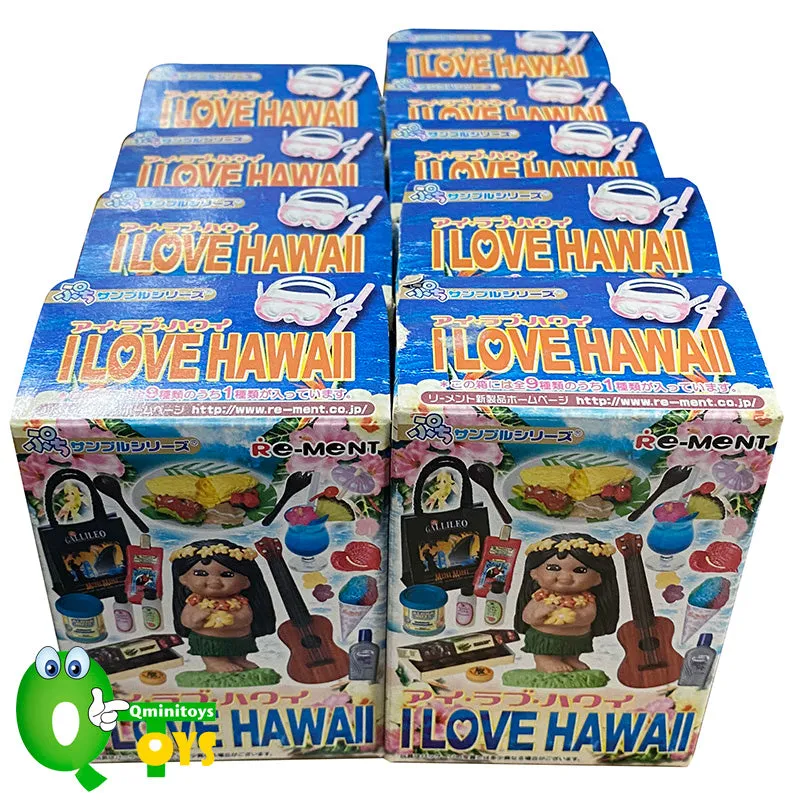 Rare 2006 Re-Ment I Love Hawaii Full Set of 9 pcs <Free Shipping>