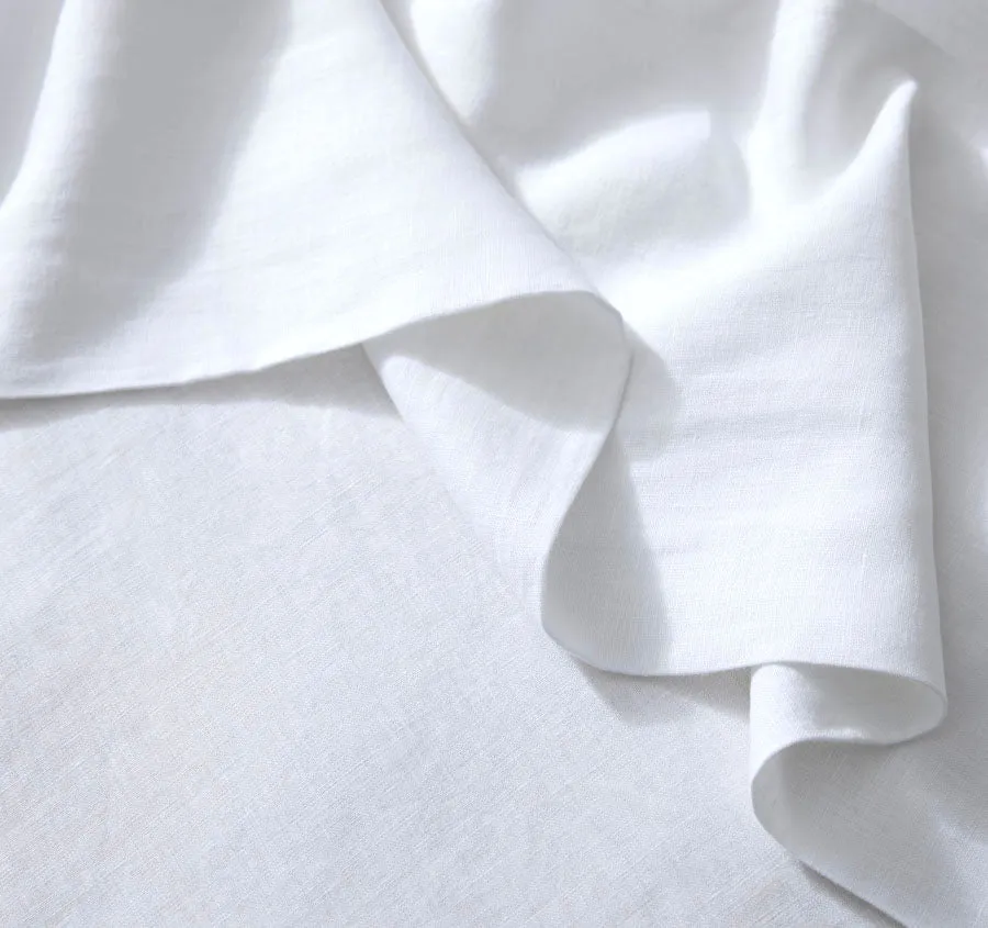 Ravello Linen Fitted or Flat Sheet Range White