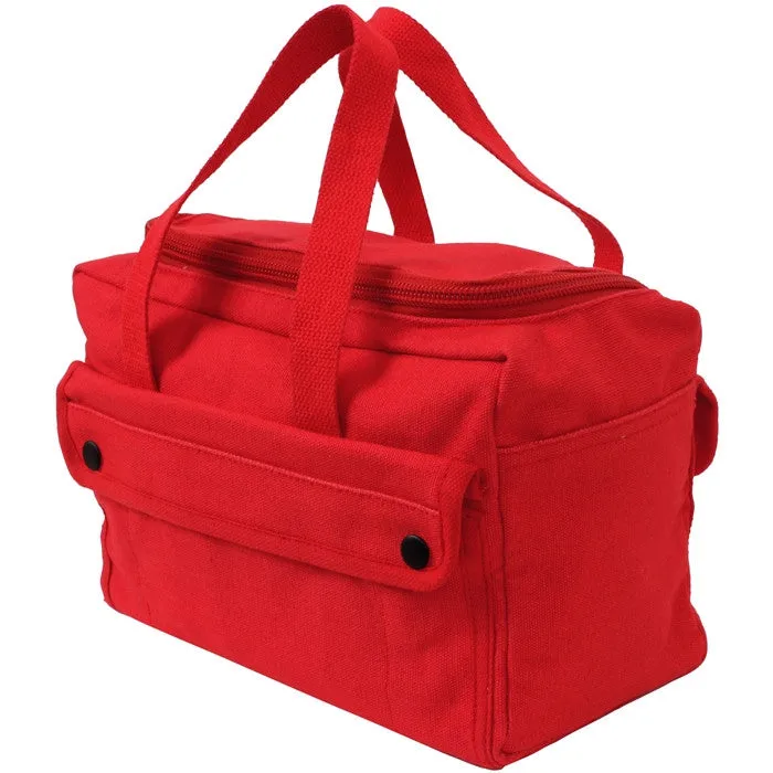 Red - Mechanics Tool Bag with U Shaped Zipper