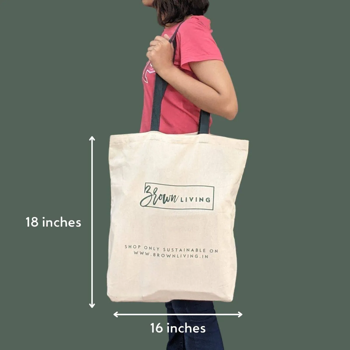 Reusable Cotton Tote Bag - Planet Positive - Off White