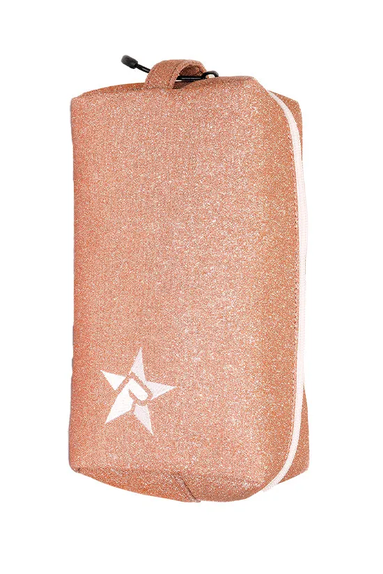 Rose Gold "So Shady" Makeup Bag with White Zipper