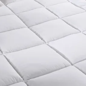 Royal Comfort 1000GSM Memory Mattress Topper Cover Protector Underlay Single White