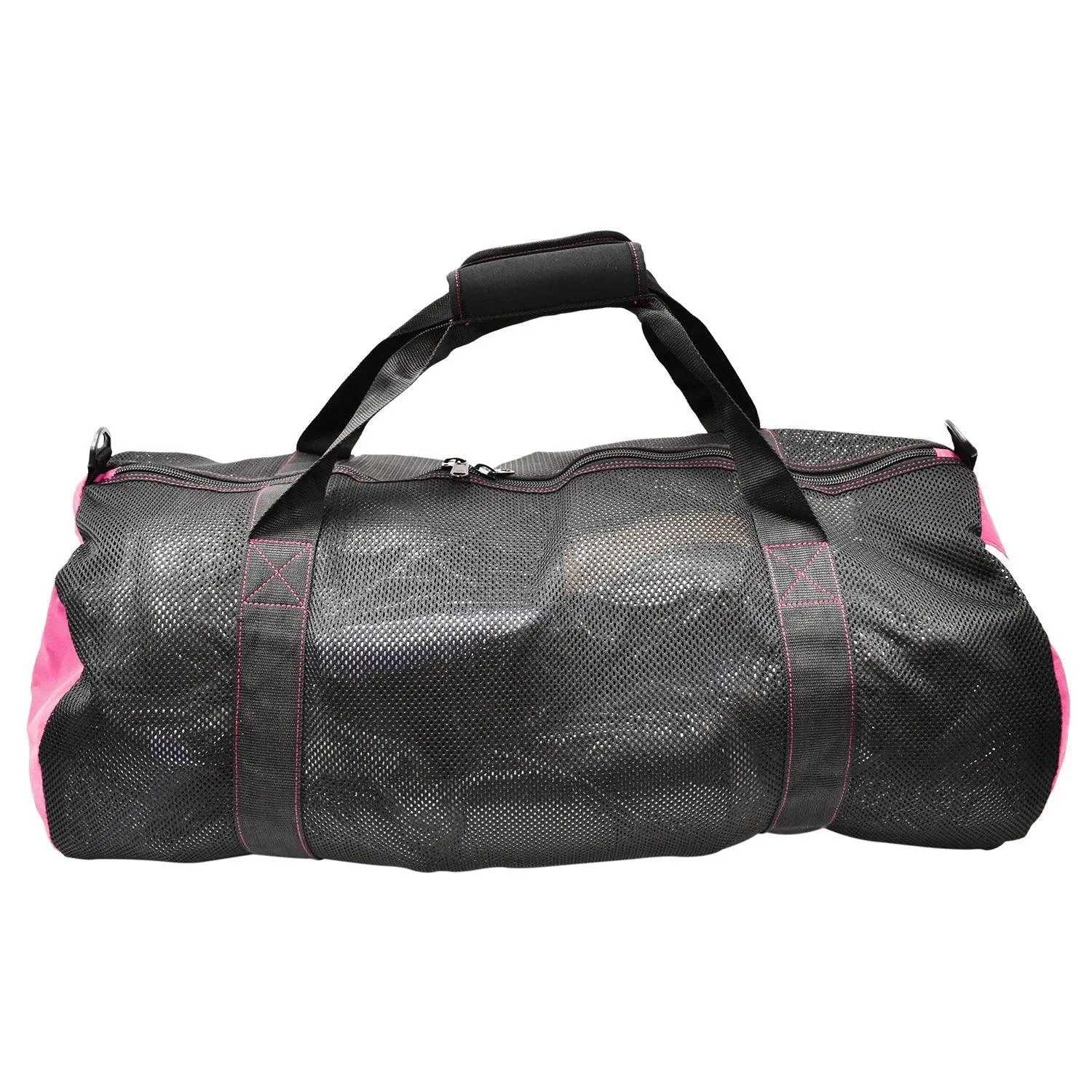 Scuba Choice Collapsible Mesh Duffle Bag for Dive Equipment w/Shoulder Strap, Pink