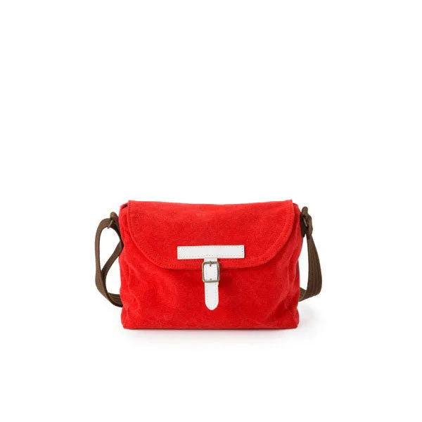 Small Shoulder Bag - Postal Mail Carrier Bag Design / Red -, Cross Body Bag