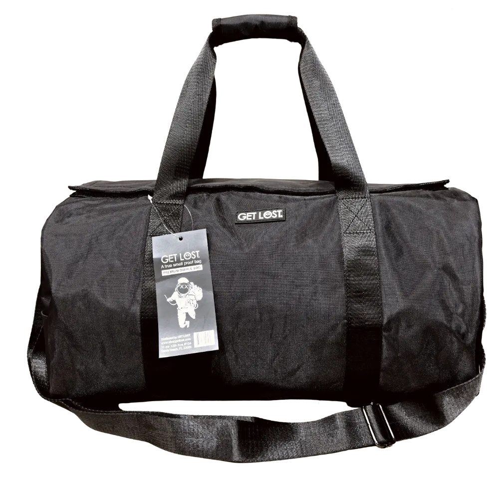 Smell-Proof Premium Duffle Bag by GET LOST - Black