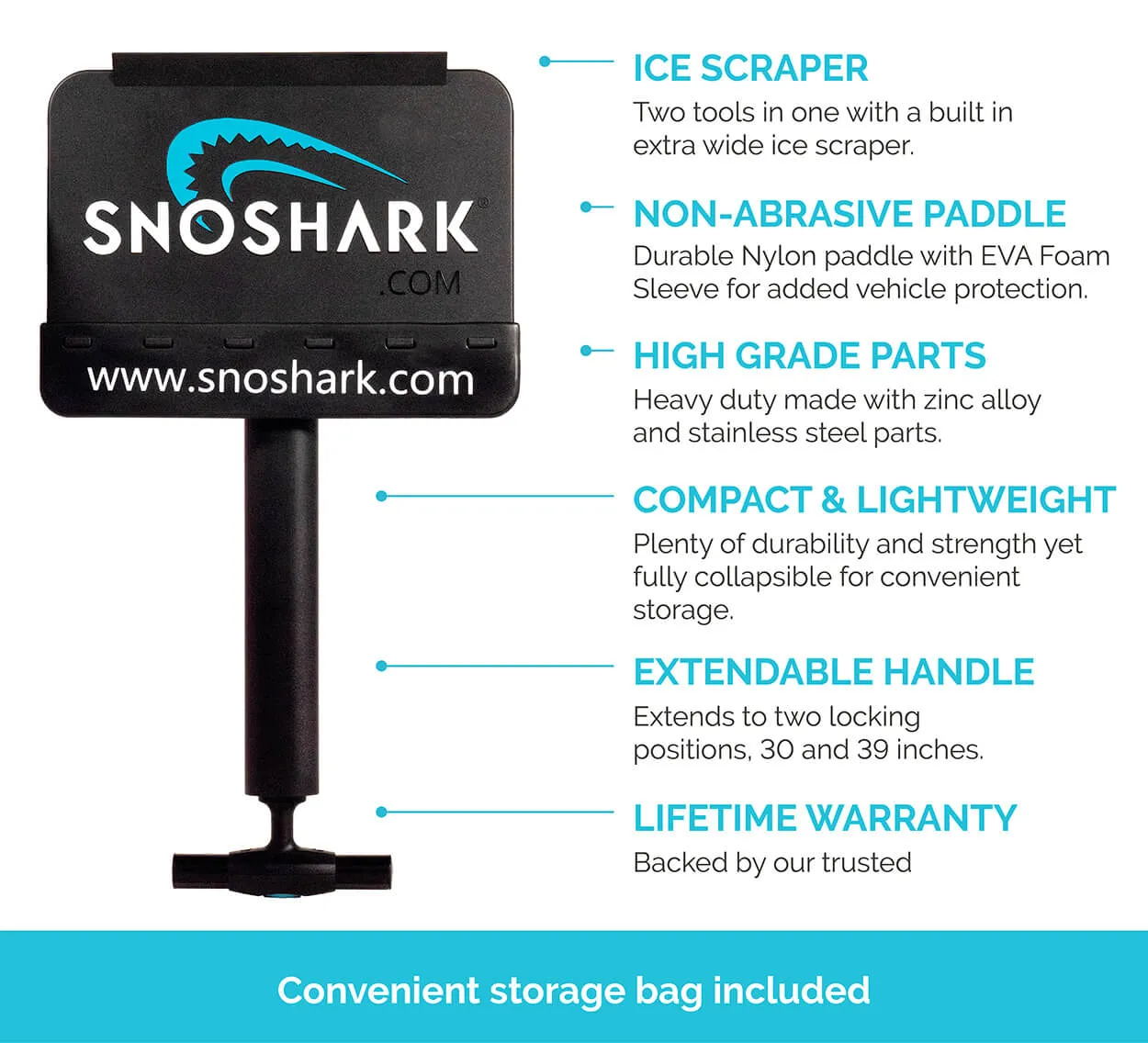 SnoShark®-Standard Size 39" | COMBO PACK with Storage Bag