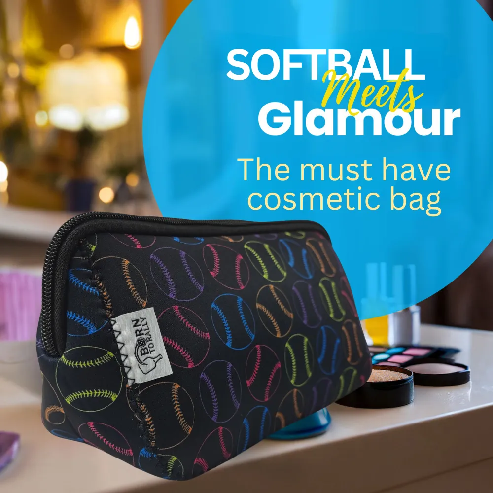 Softball Cosmetic Bag Gift Bundle