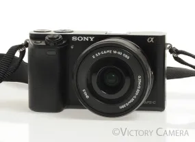 Sony a6000 24.3MP Black Mirrorless Camera Body w/ 16-50mm Lens [EX ]