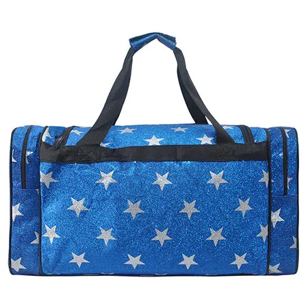 !SPECIAL SALE! Royal Blue Glitter Super Star NGIL Canvas 23" Duffle Bag