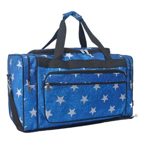 !SPECIAL SALE! Royal Blue Glitter Super Star NGIL Canvas 23" Duffle Bag