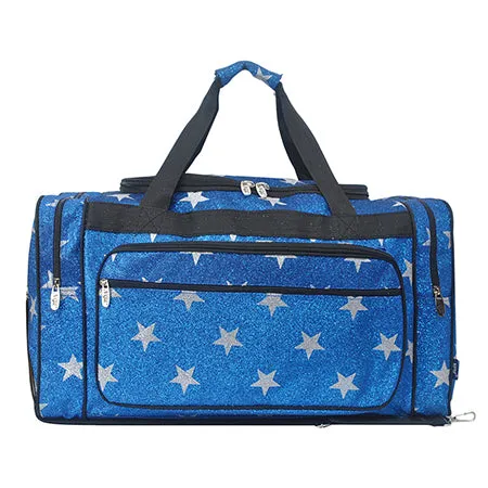 !SPECIAL SALE! Royal Blue Glitter Super Star NGIL Canvas 23" Duffle Bag