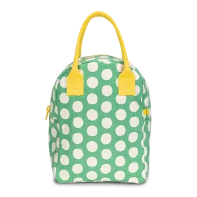 Spring Green Dots Zippered Lunch Bag