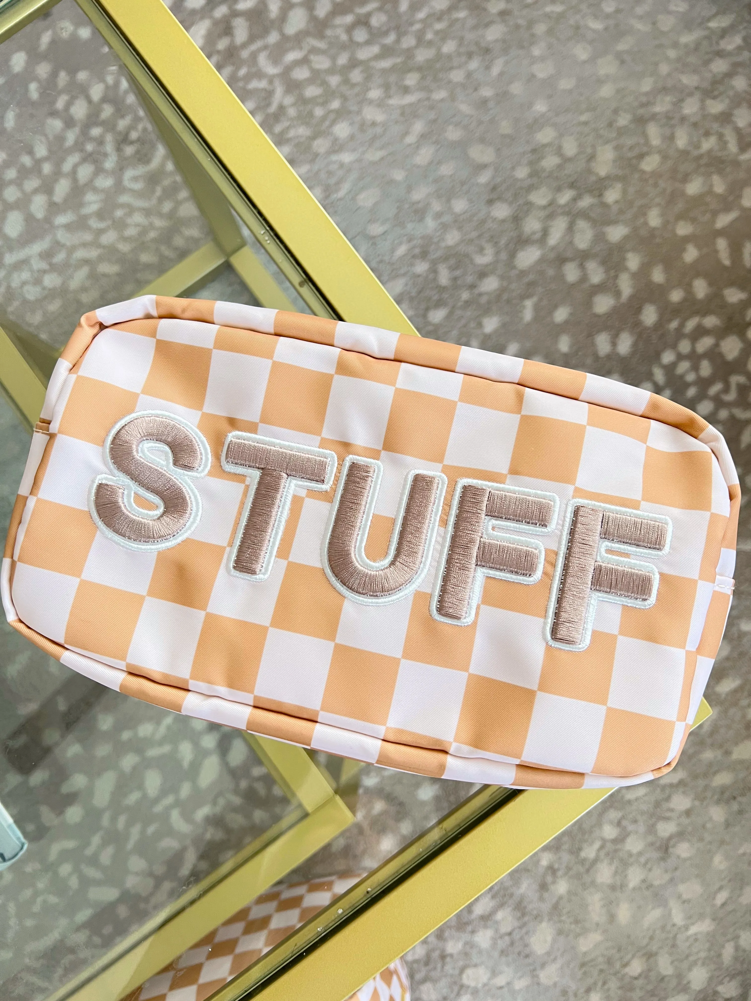 Stuff Large Bag - Tan Checkered