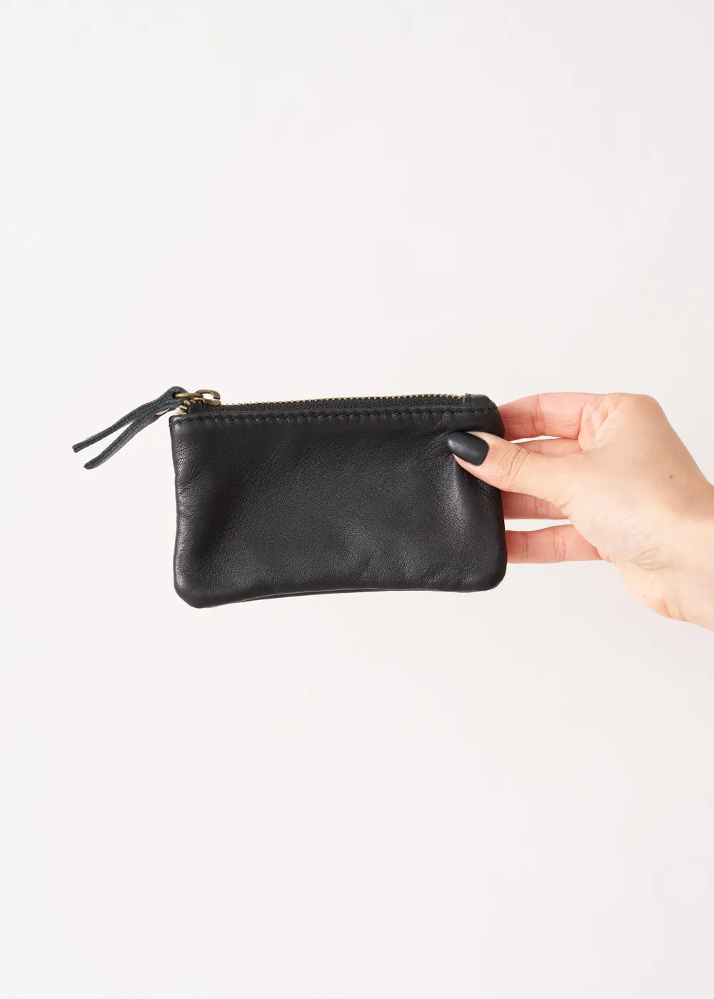 SUKI LEATHER PURSE - BLACK