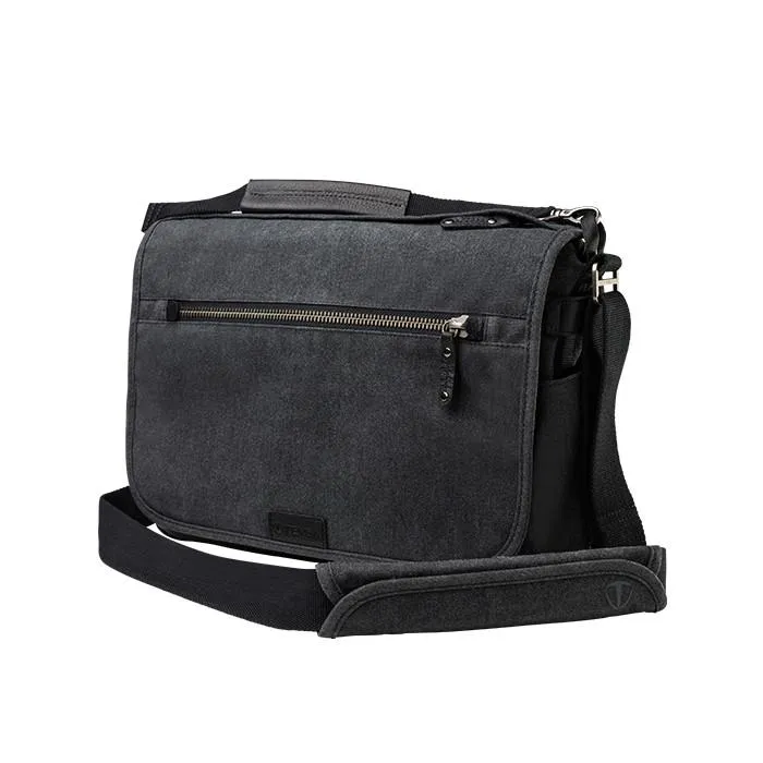 Tenba Cooper 13 Slim Camera Bag - Grey Canvas / Black Leather