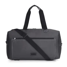 The Clownfish Melaney Series Polyester 32 Lit Travel Duffle Bag Cabin Luggage Weekender Bag (Black)