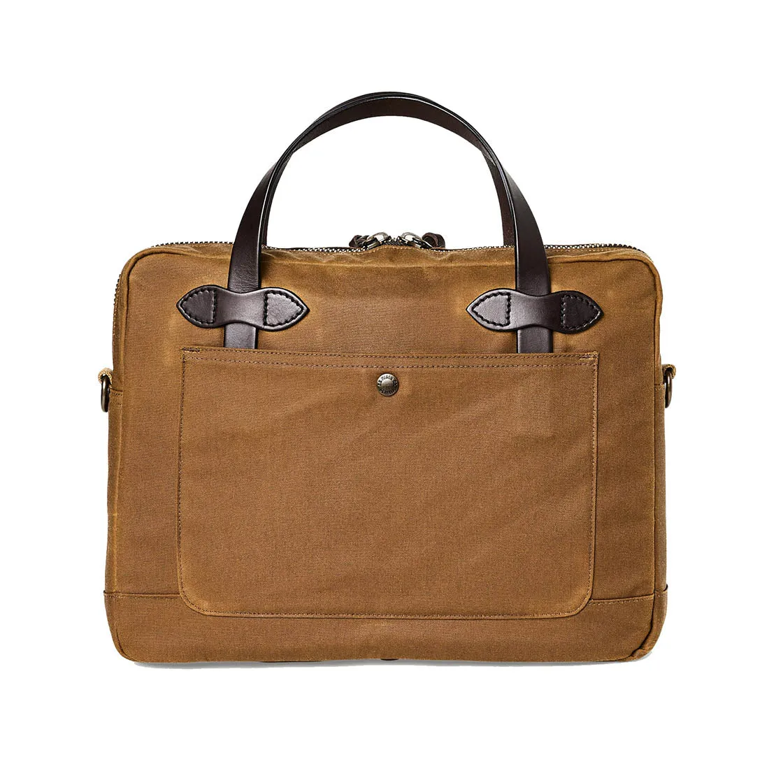 Tin Cloth Compact Briefcase - Dark Tan