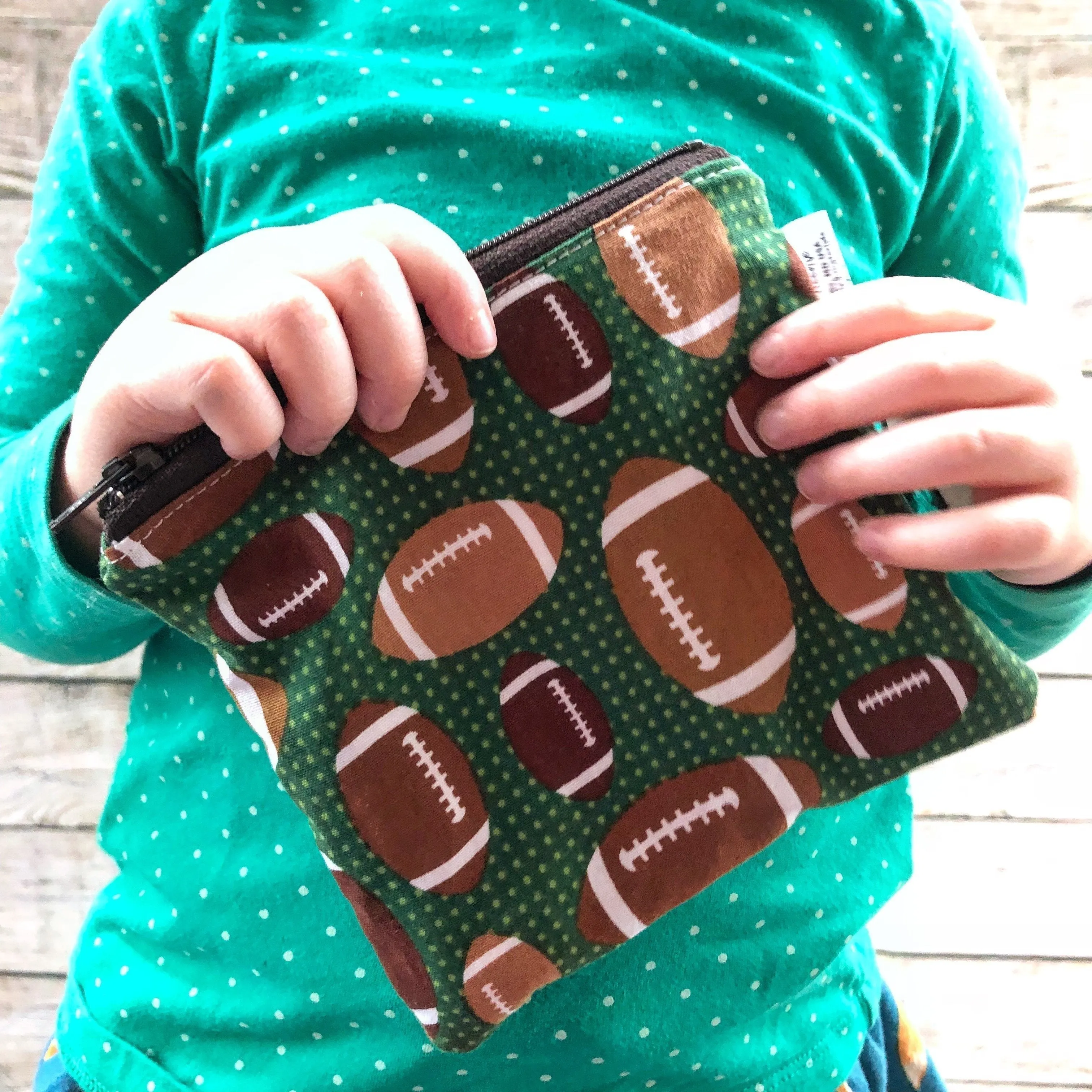 Toddler Sized Reusable Zippered Bag Lacrosse