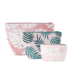 Tropical Leaves Stand-up Pouch, Set of 3