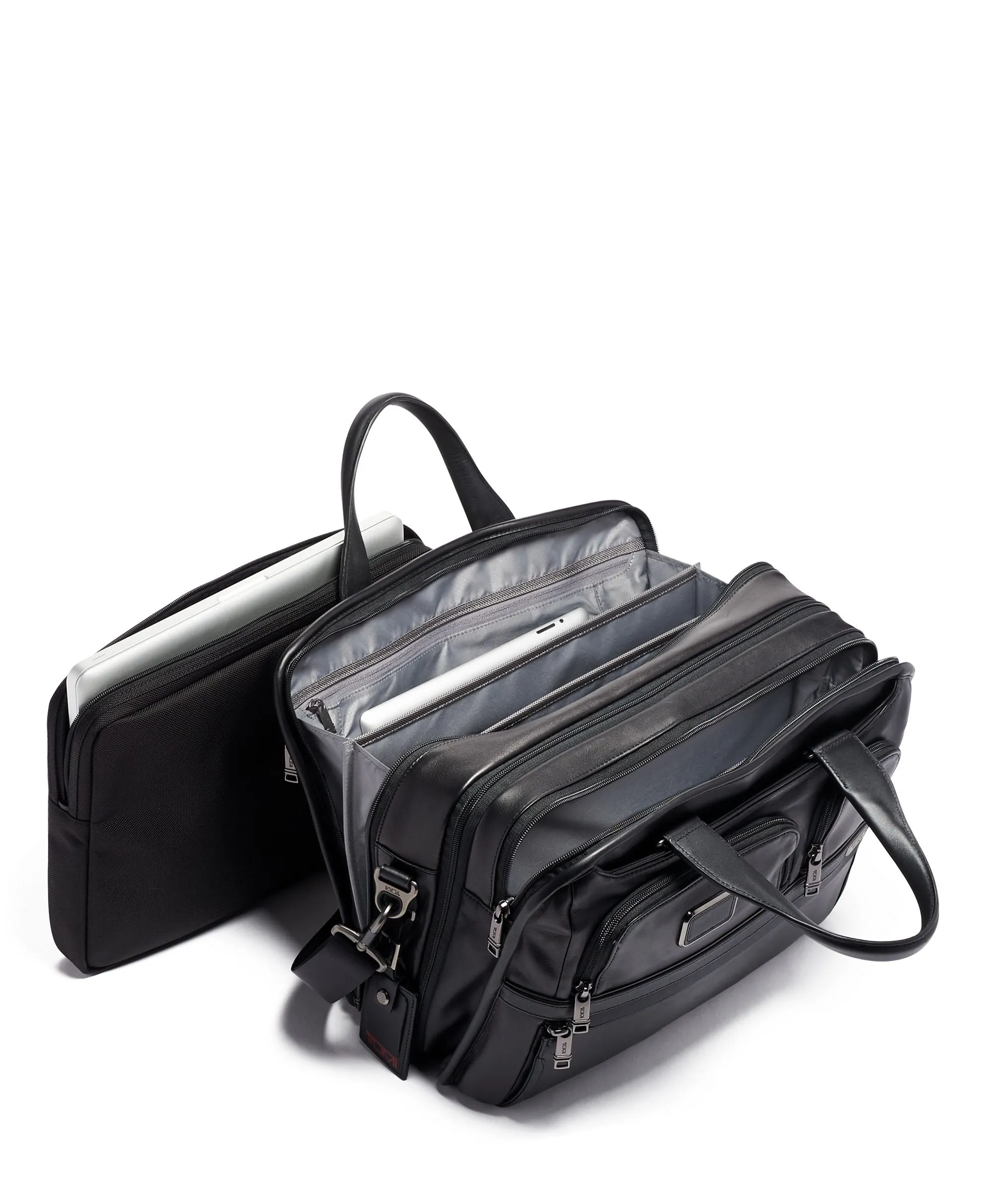 Tumi Alpha Expandable Organizer Laptop Brief - Leather