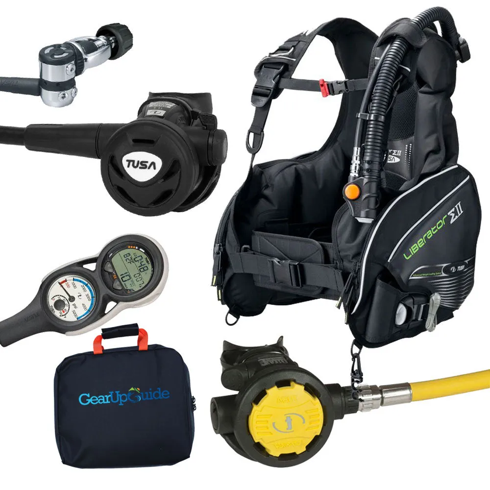 Tusa Liberator BC, Regulator & Octo w/ Element Digital Scuba Gear Computer Package