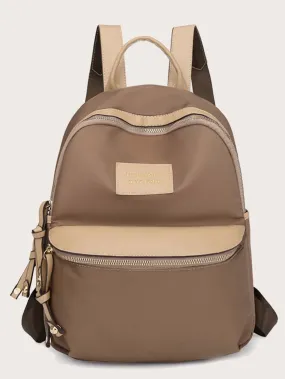 Two Tone Pocket Front Backpack