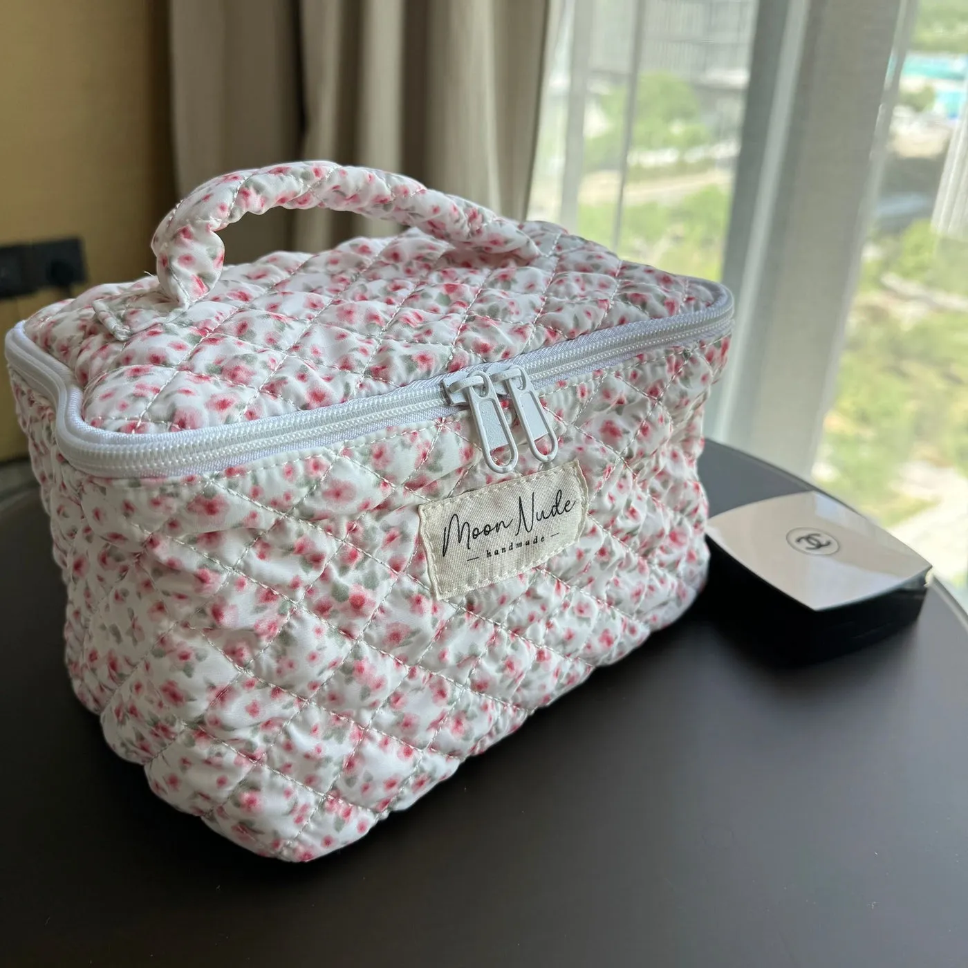 Vanity Bag With Handle - Peony