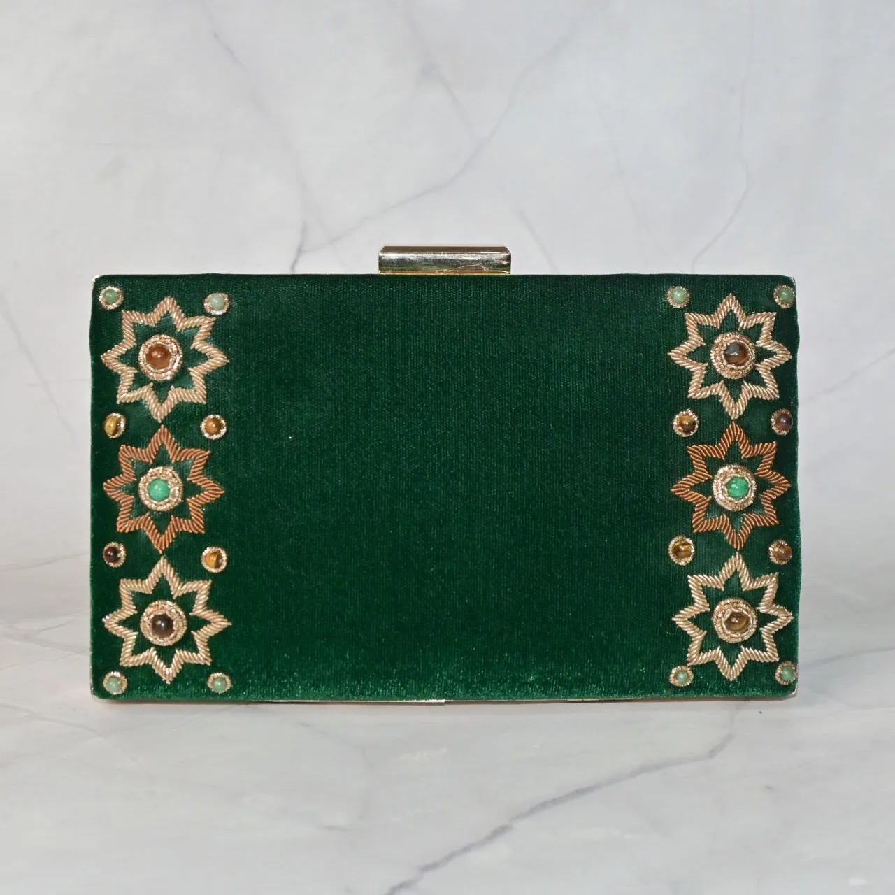 Versailles Bag in Green Velvet Silk Velvet