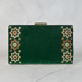 Versailles Bag in Green Velvet Silk Velvet