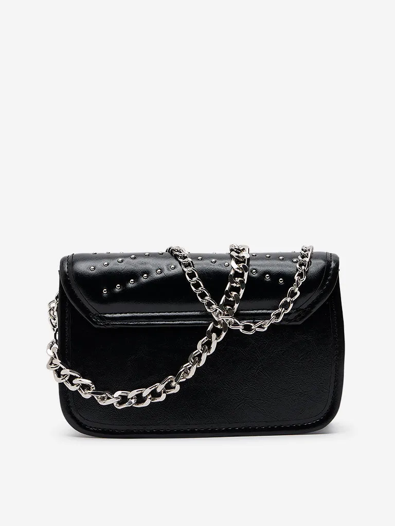 Westside Black Embellished Sling Bag