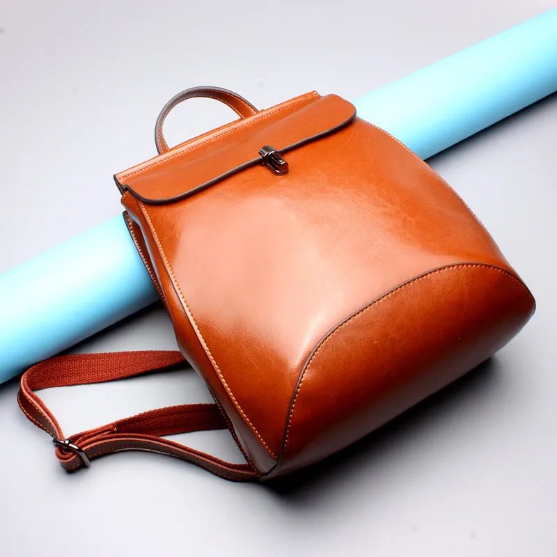 Women Backpack for Travel, Backpack with Zipper pocket, Travel Leather Backpack for Women