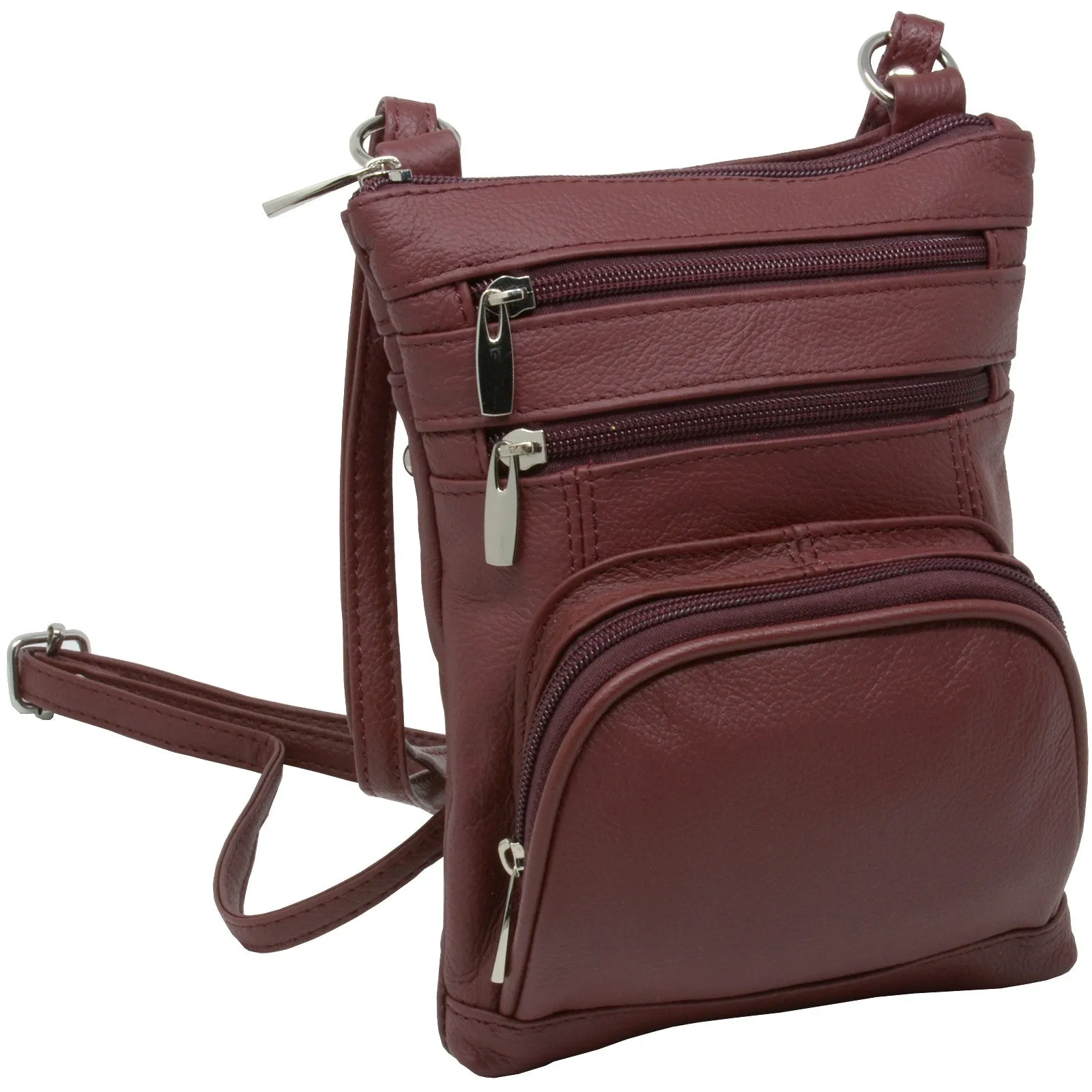 Women's Leather Shoulder Bag Handbag Purse Cross Body Organizer Wallet Multi Pockets RM004