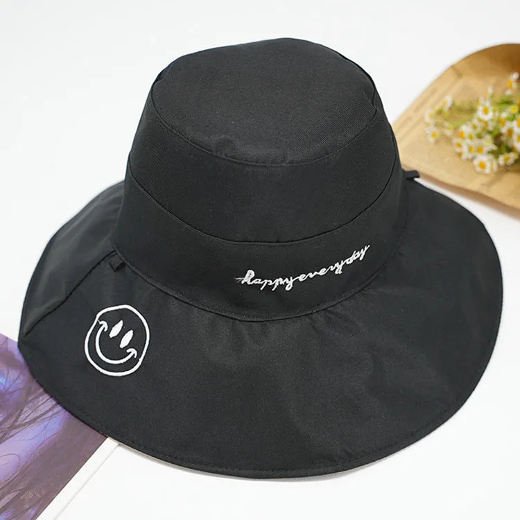 Women's Smiley Double Sided Sunshade Bucket Hat