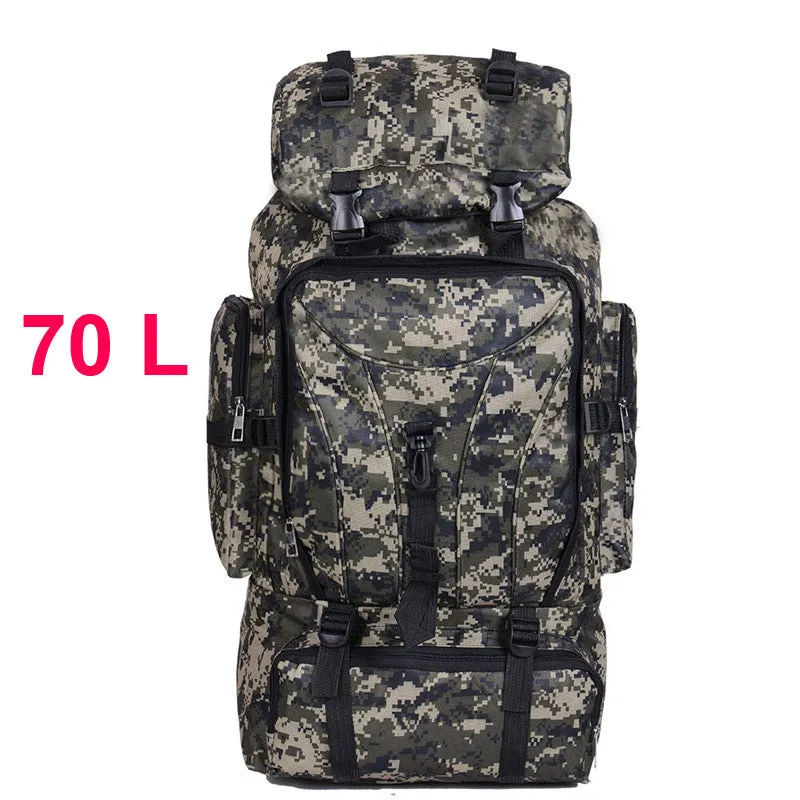 YUETOR 70L Men Camping Waterproof Travel Military Army Bags Outdoor Sport Molle Tactical Rucksacks Camouflage Hiking Backpacks