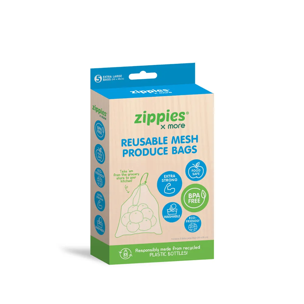 Zippies Reusable Mesh Produce Bags: 5-Pack