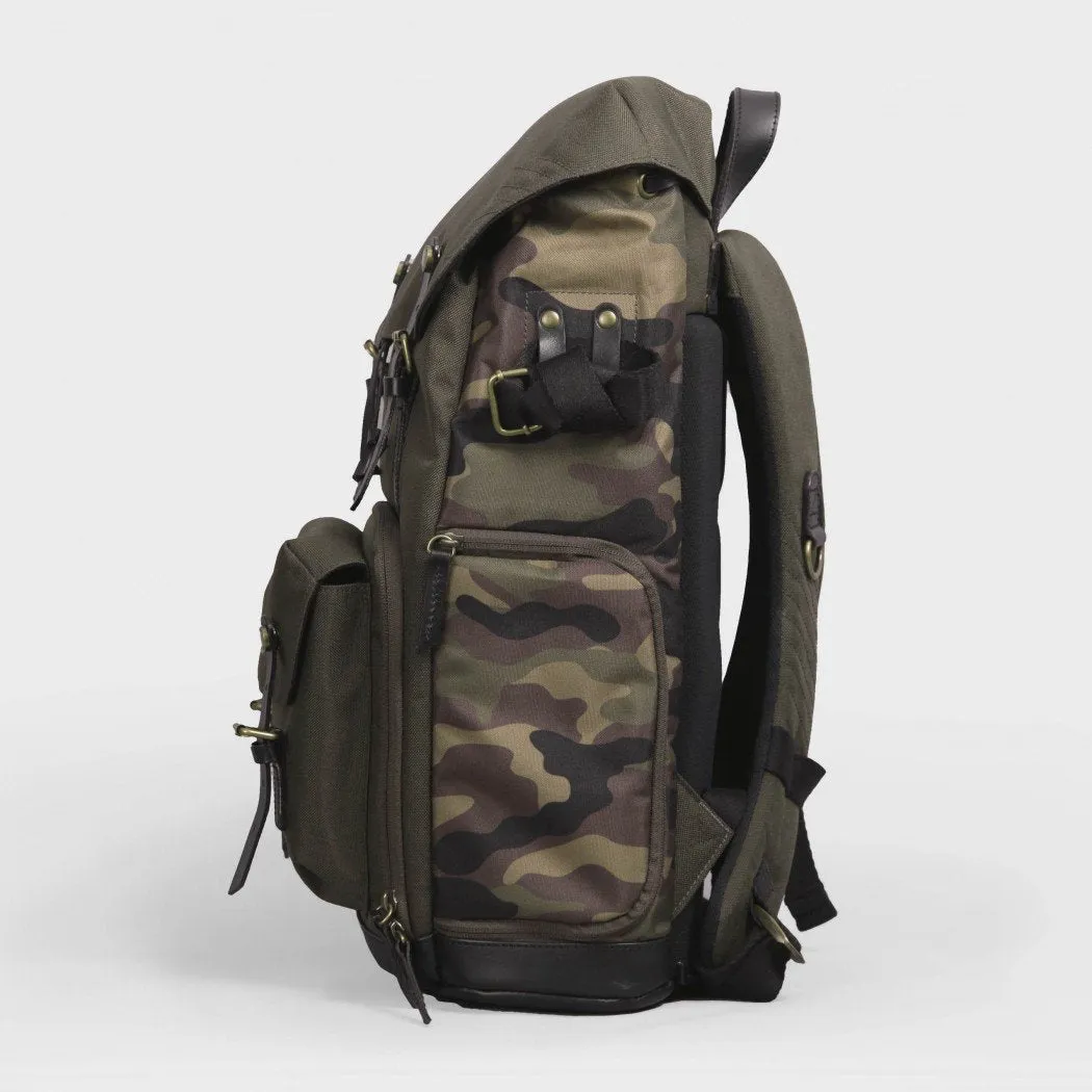 Zkin Raw Yeti Camouflage Green DSLR Camera Backpack Bag